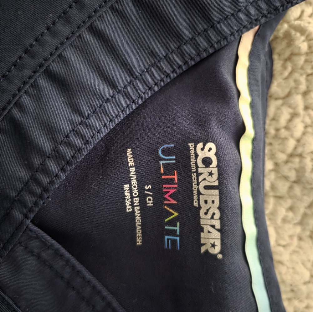 Scrubstar, navy blue scrub set size small